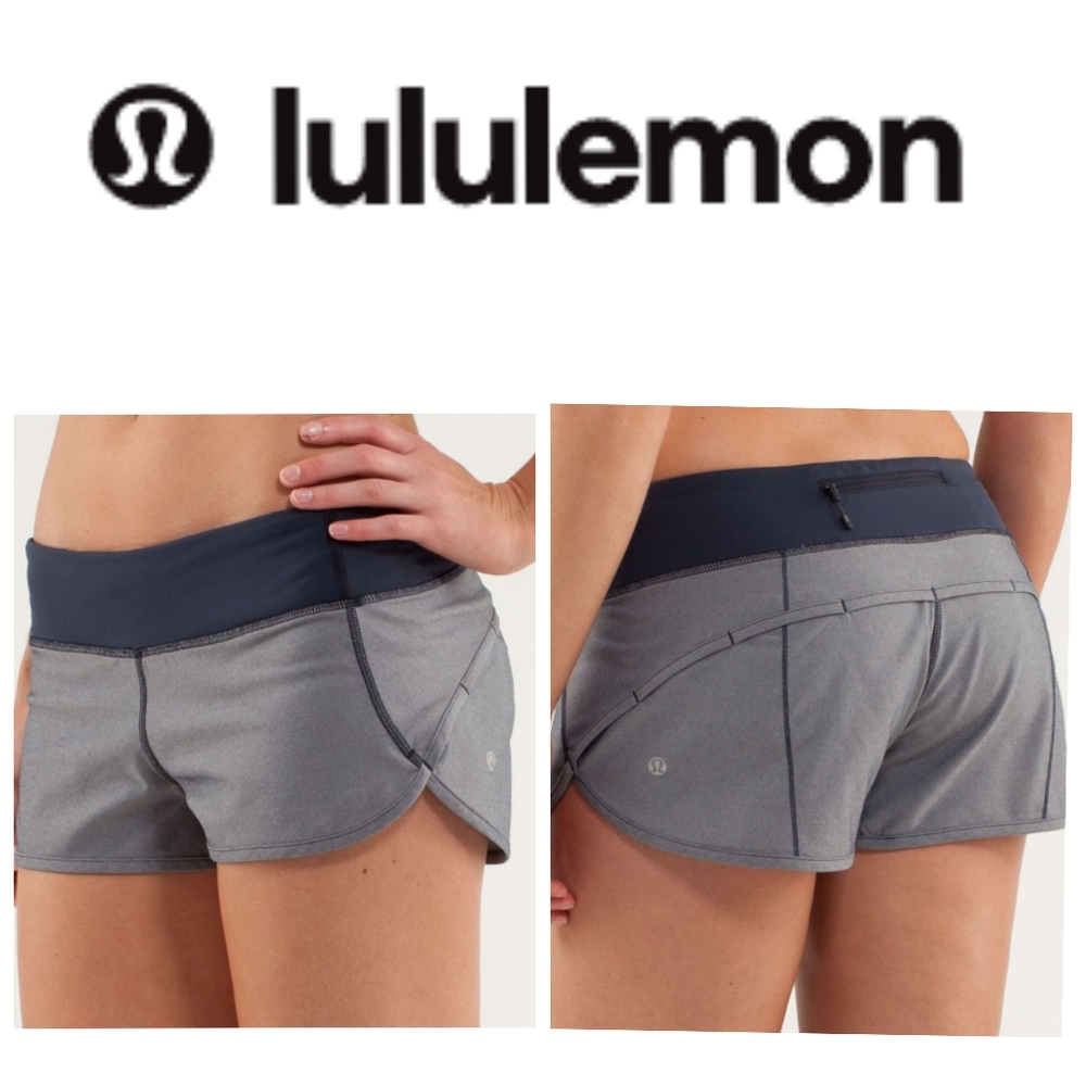 Lululemon Women's Black and Gray Athletic Shorts